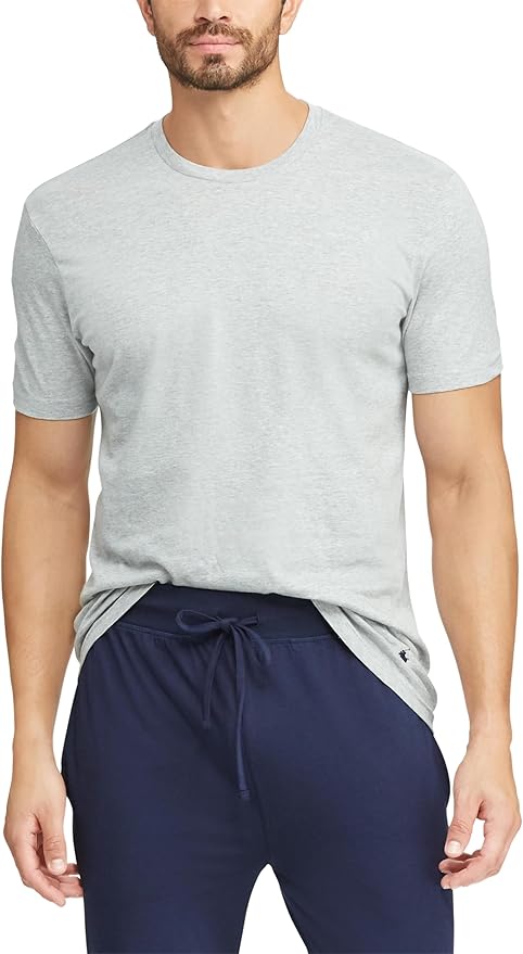 Комплект футболок Polo Ralph Lauren Classic Fit Cotton Crew Tee Big & Tall, темно-синий/синий/серый — фото 3