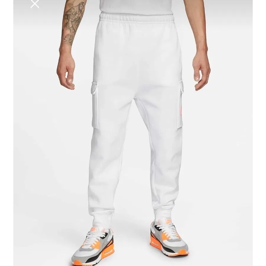 Спортивные штаны-карго с флисом Nike Sportswear Fleece, Белый