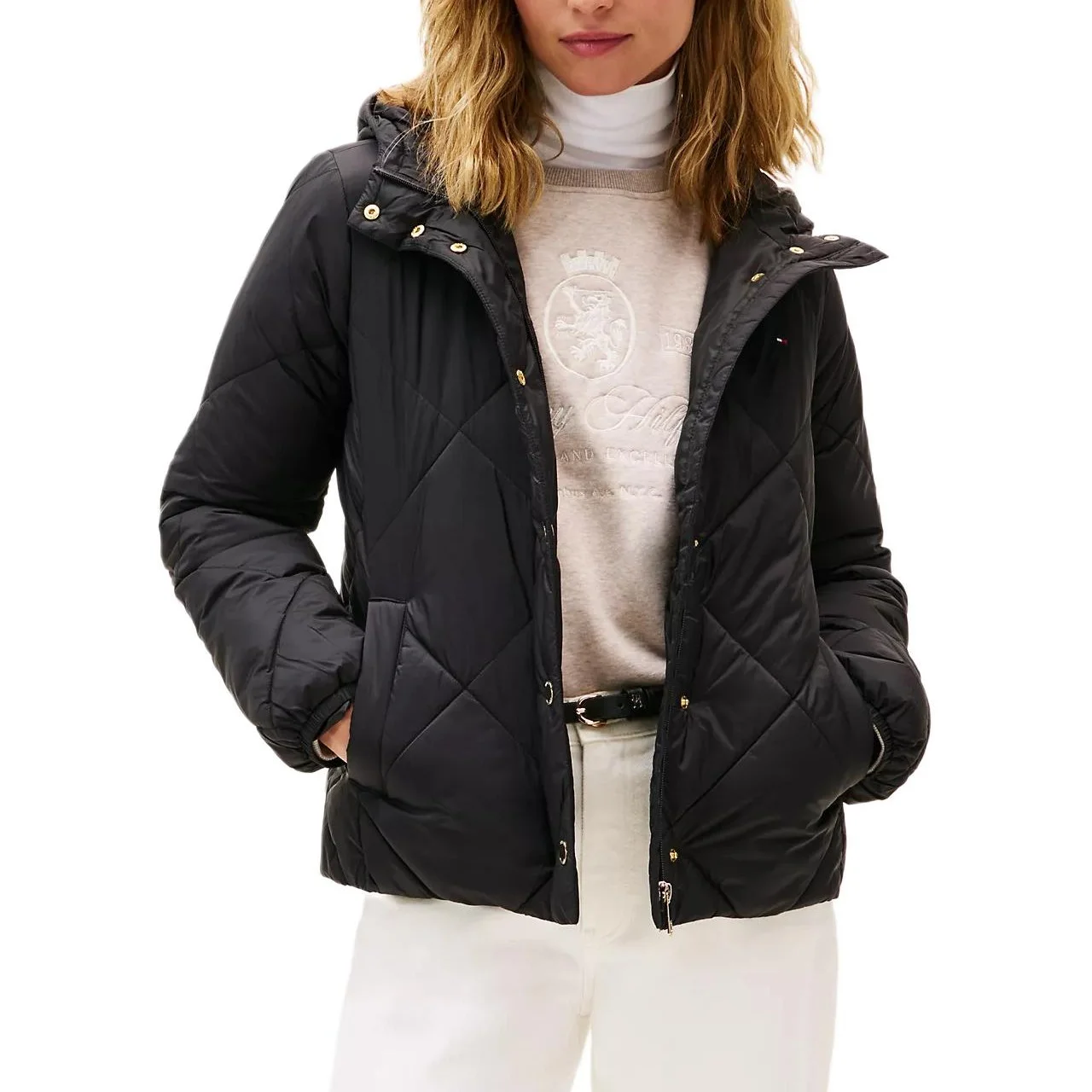 Женская утеплённая куртка Tommy Hilfiger, черный