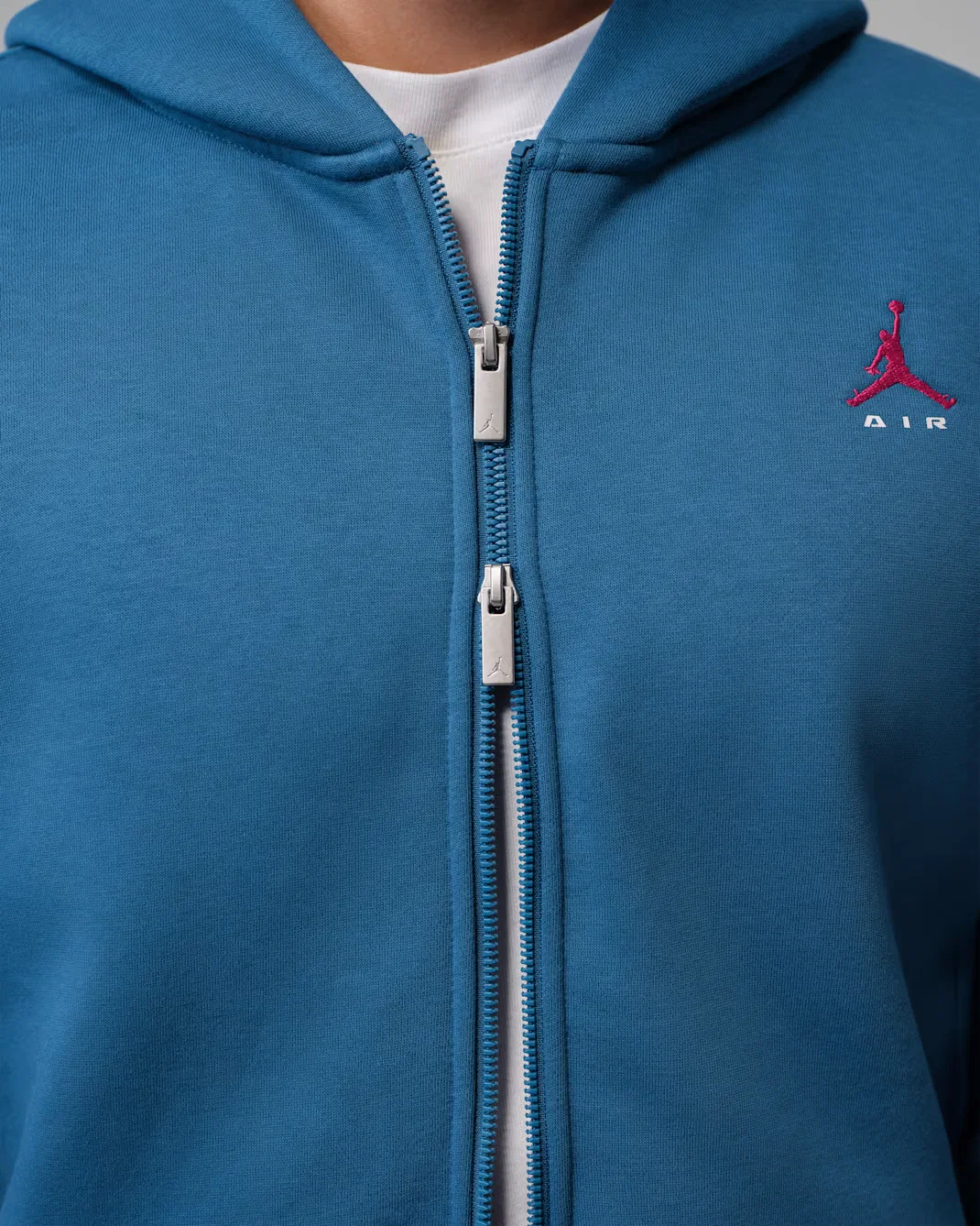 Мужская толстовка на молнии Jordan Brooklyn, True Blue/University Red — фото 4