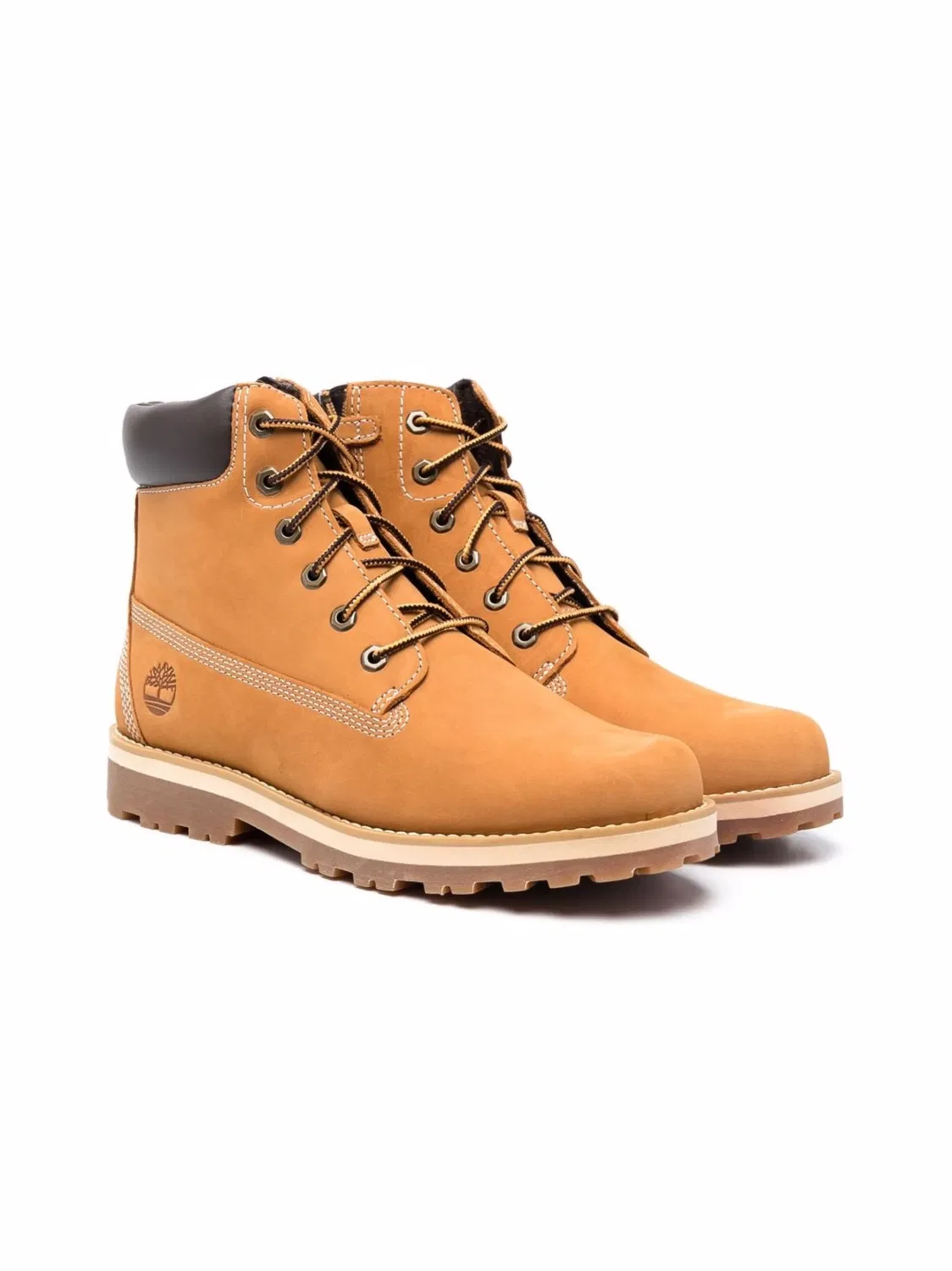 Ботинки на шнуровке и молнии Timberland, коричневый