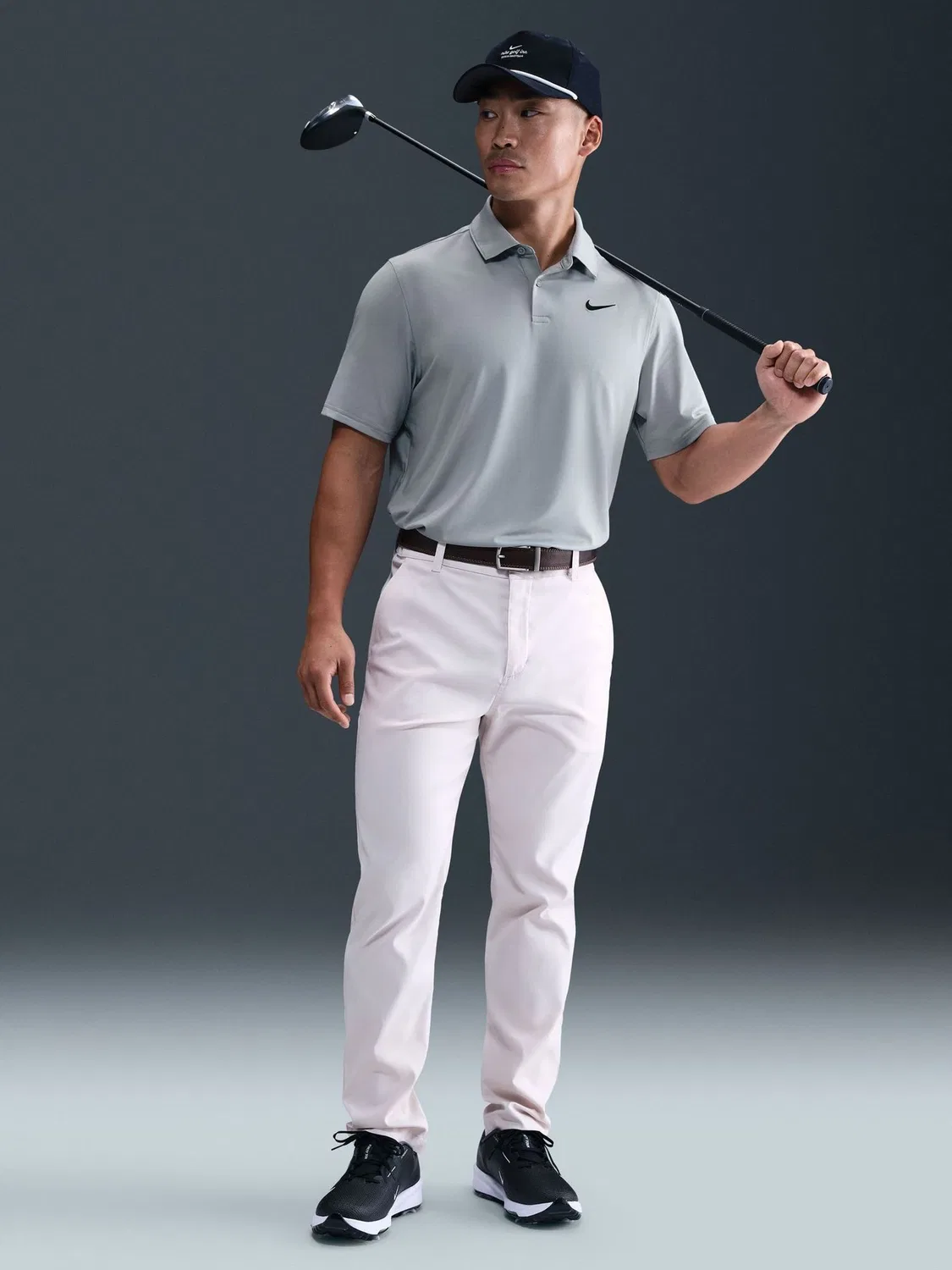 Поло Nike Dri-FIT Velocity, Wolf Grey and Cream Natural — фото 2