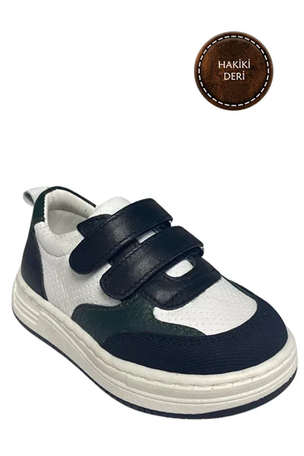 Детские туфли для мальчиков ортопедические Şenler Bebe World Kids, Navy Blue, White, Petrol Green — фото 4