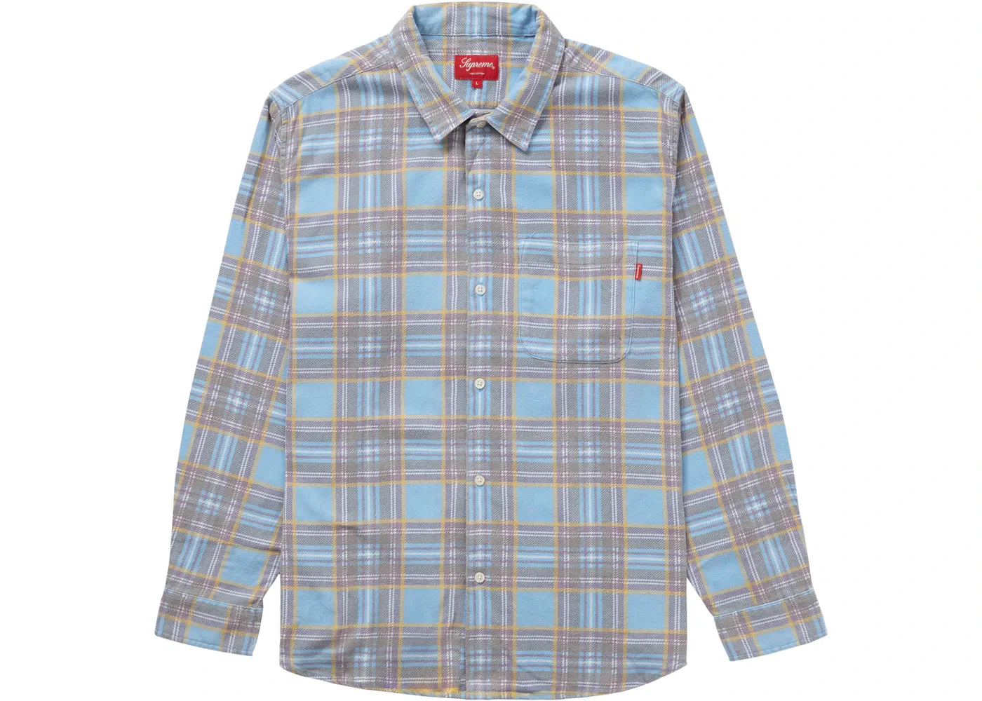 Мужская рубашка с принтом Light Blue Supreme
