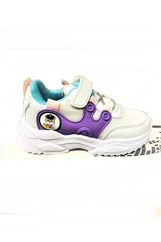 Детские кроссовки для девочек с ортопедической подошвой Cool, White Purple
