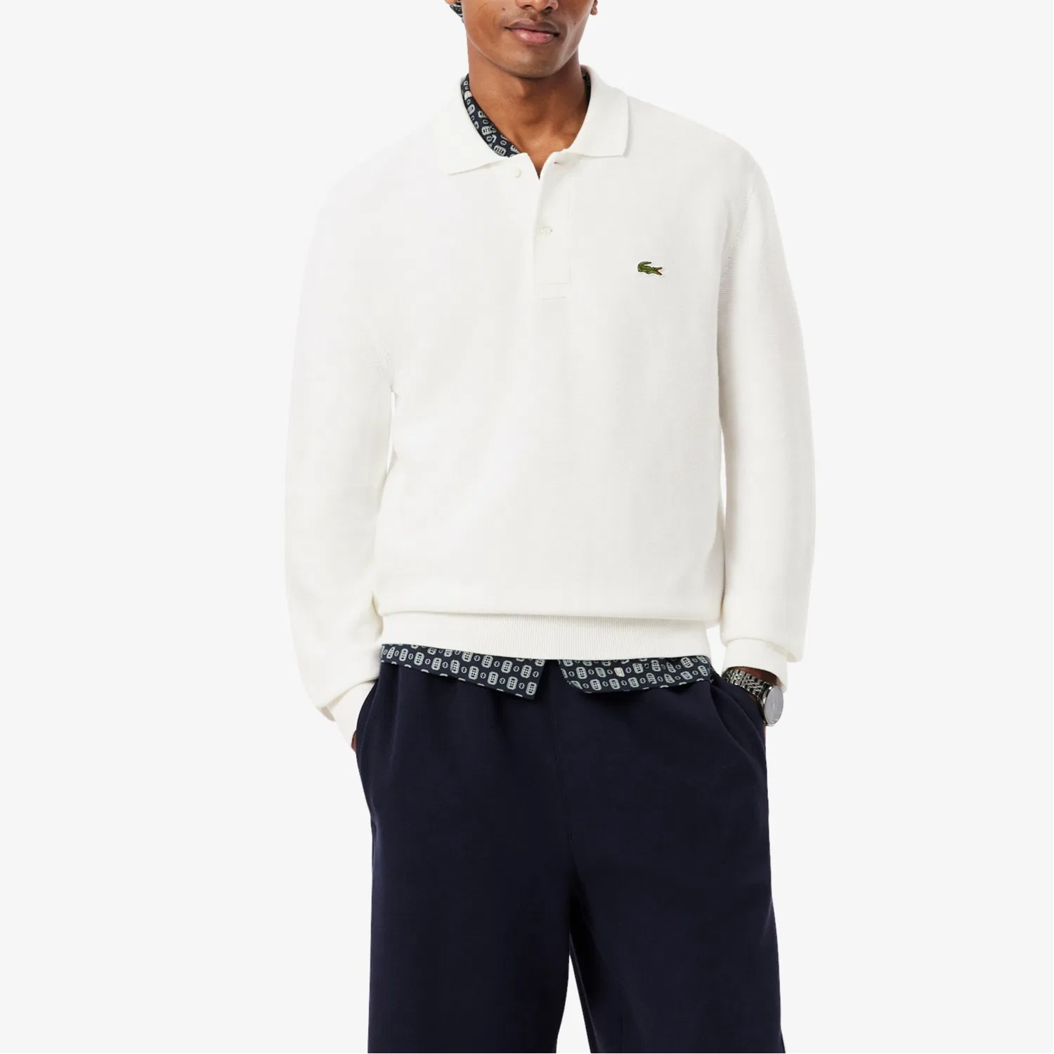 Мужское поло LACOSTE, Navy Blue — фото 4