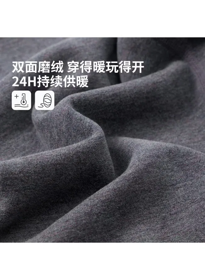 Штаны утепленные с начесом для мальчиков Long Time Companion, серый — фото 3