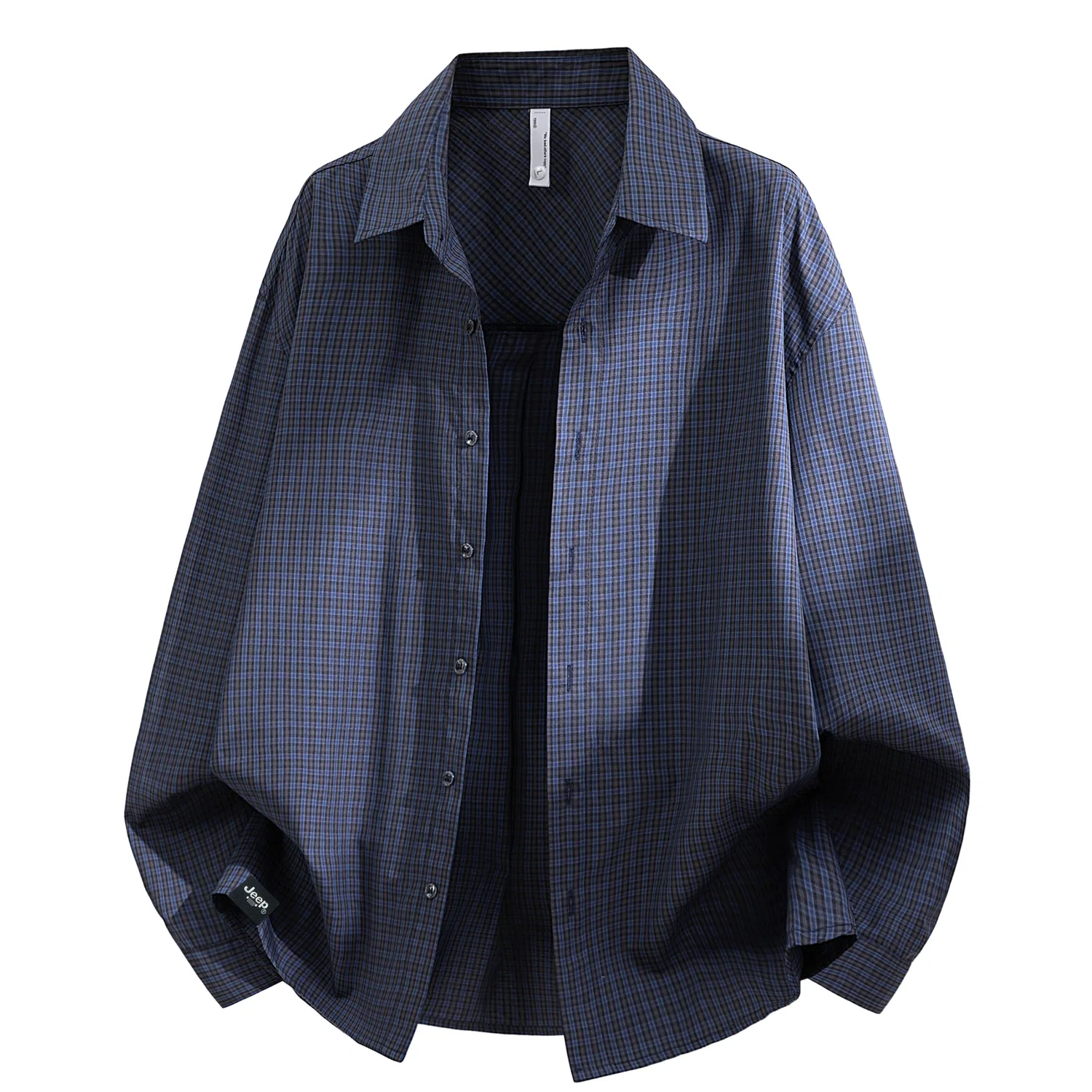 Детская рубашка в клетку Blue Black Plaid Jeep, Blue Black Plaid