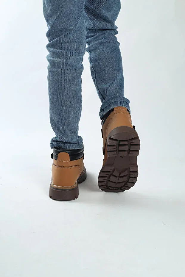 Детские ботинки для мальчиков водонепроницаемые Moda Lime, Tan Color — фото 4