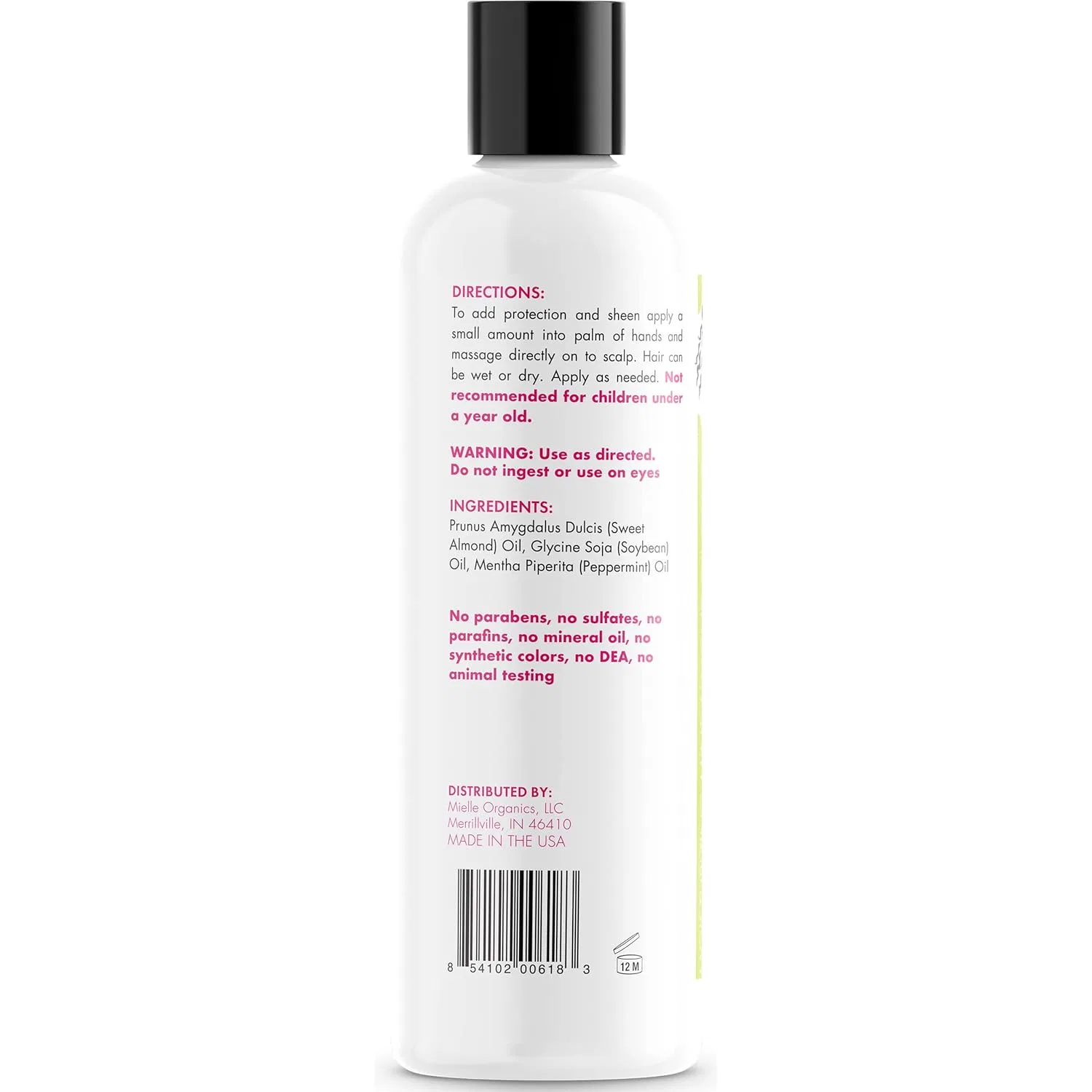 Масло для волос Mielle Organics Mint Almond 240 мл Mielle Organics — фото 2