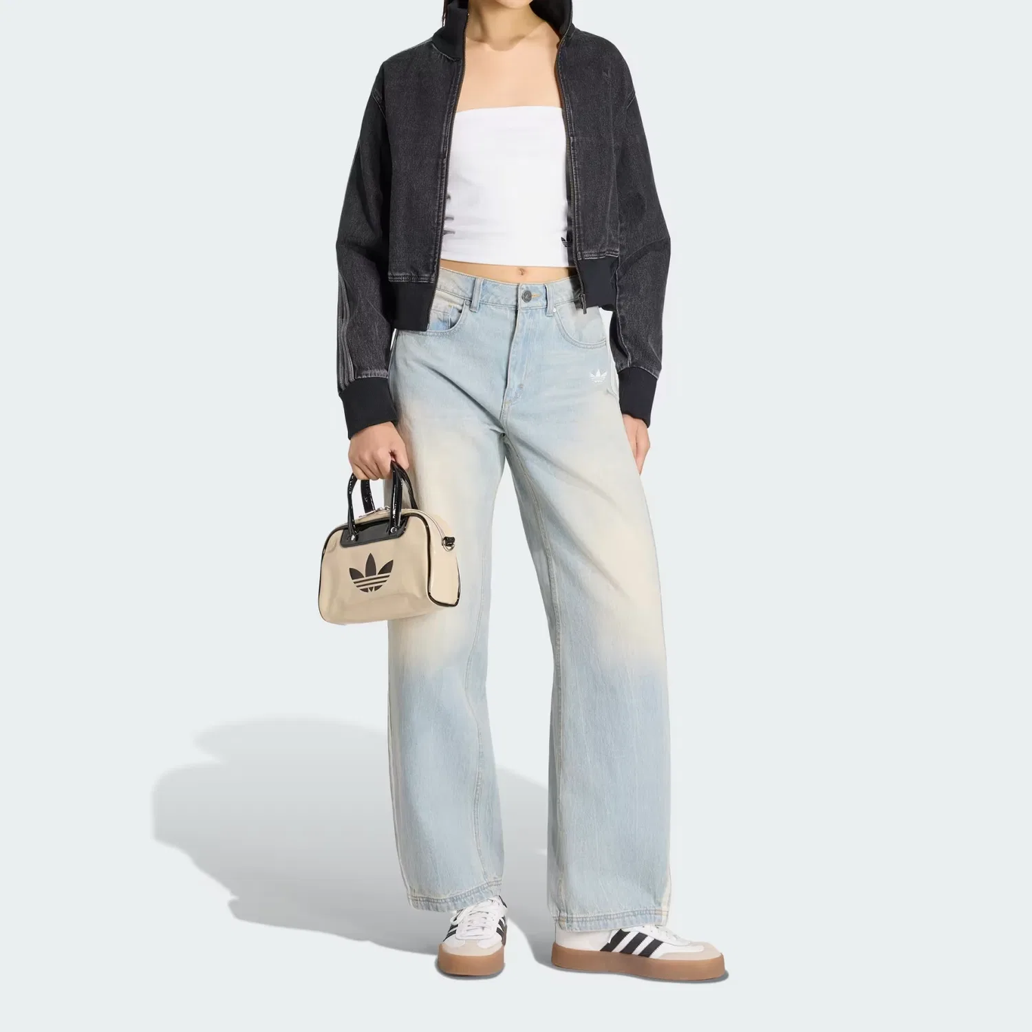 Джинсы свободного кроя Adilenium season 3 loose-fit Adidas Originals, Light Denim Blue — фото 3