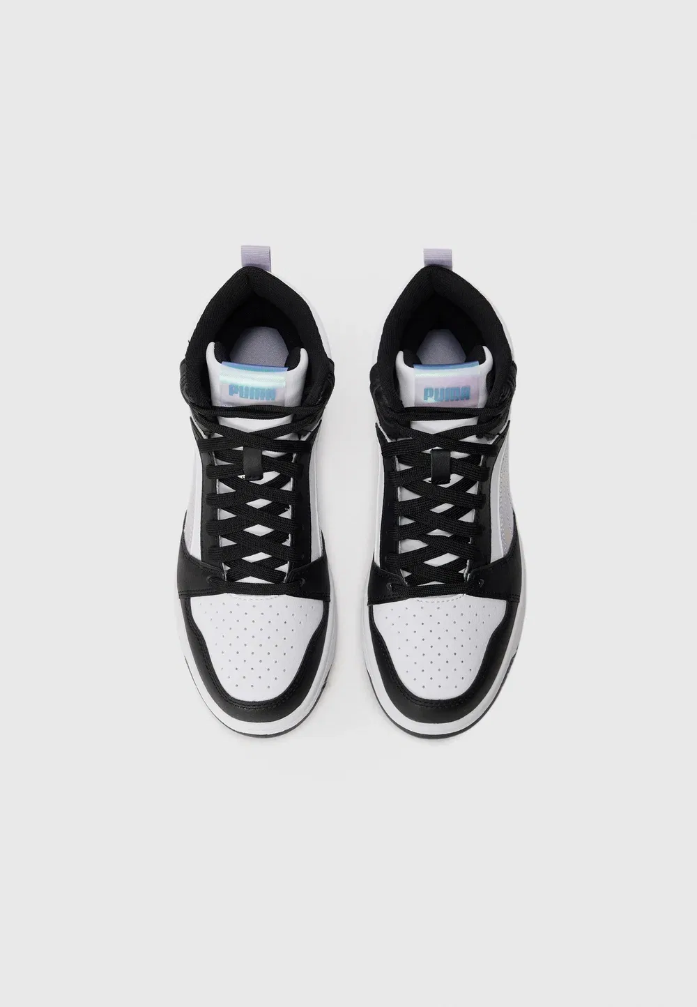 Rebound v6 mid space belle - высокие кроссовки Puma, Black/Lilac Crush/White — фото 4