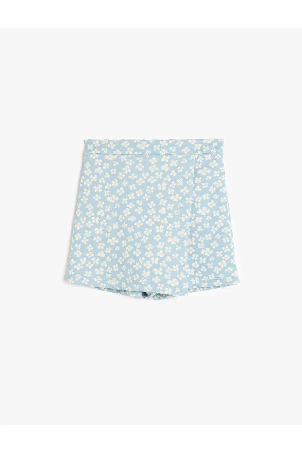 Детские шорты для девочек с принтом Koton, Blue Patterned