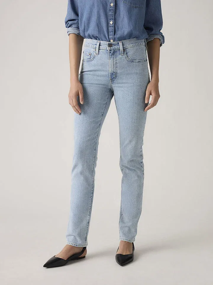 Женские джинсы slim fit 724 Levi's, Light Blue — фото 4