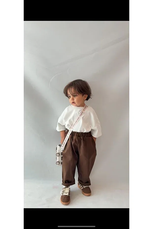 Детские брюки для девочек на резинке Mom Bohemiankids Baby Wear, Brown — фото 4