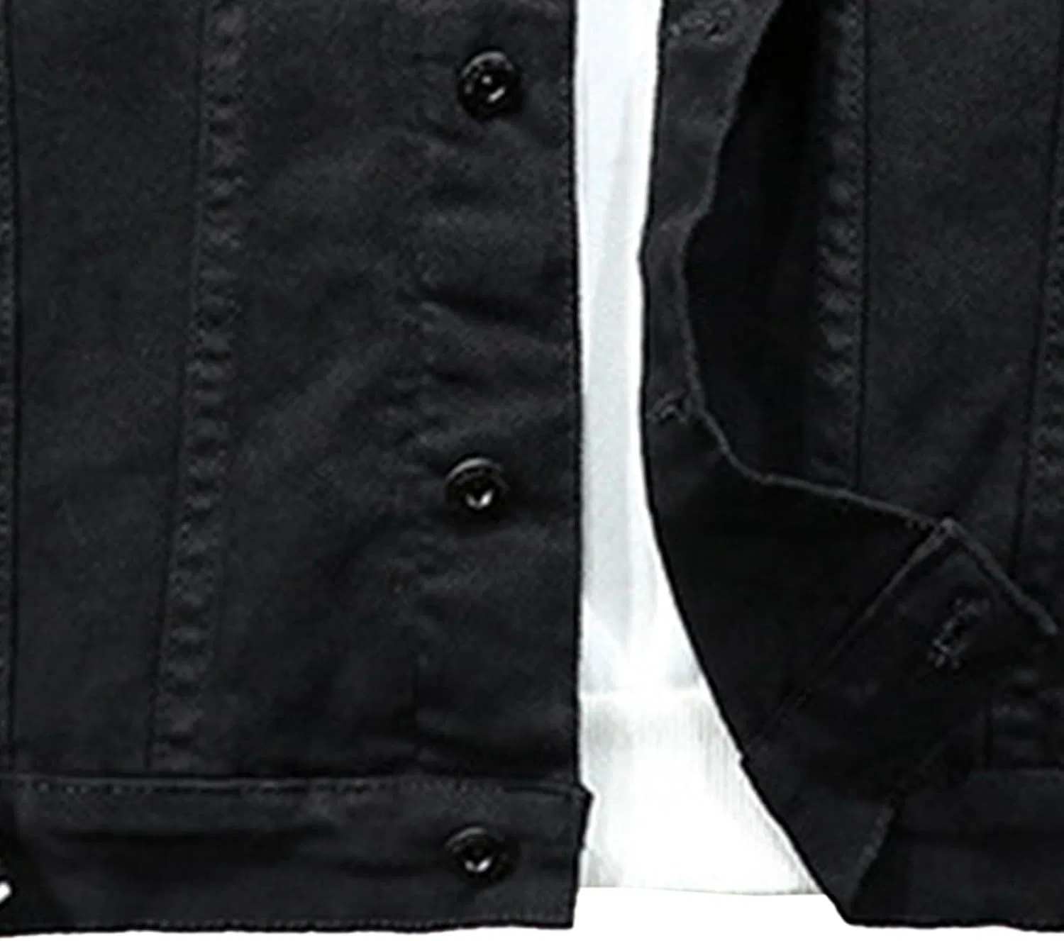 Мужская джинсовая куртка Slim Fit, чёрный — фото 2