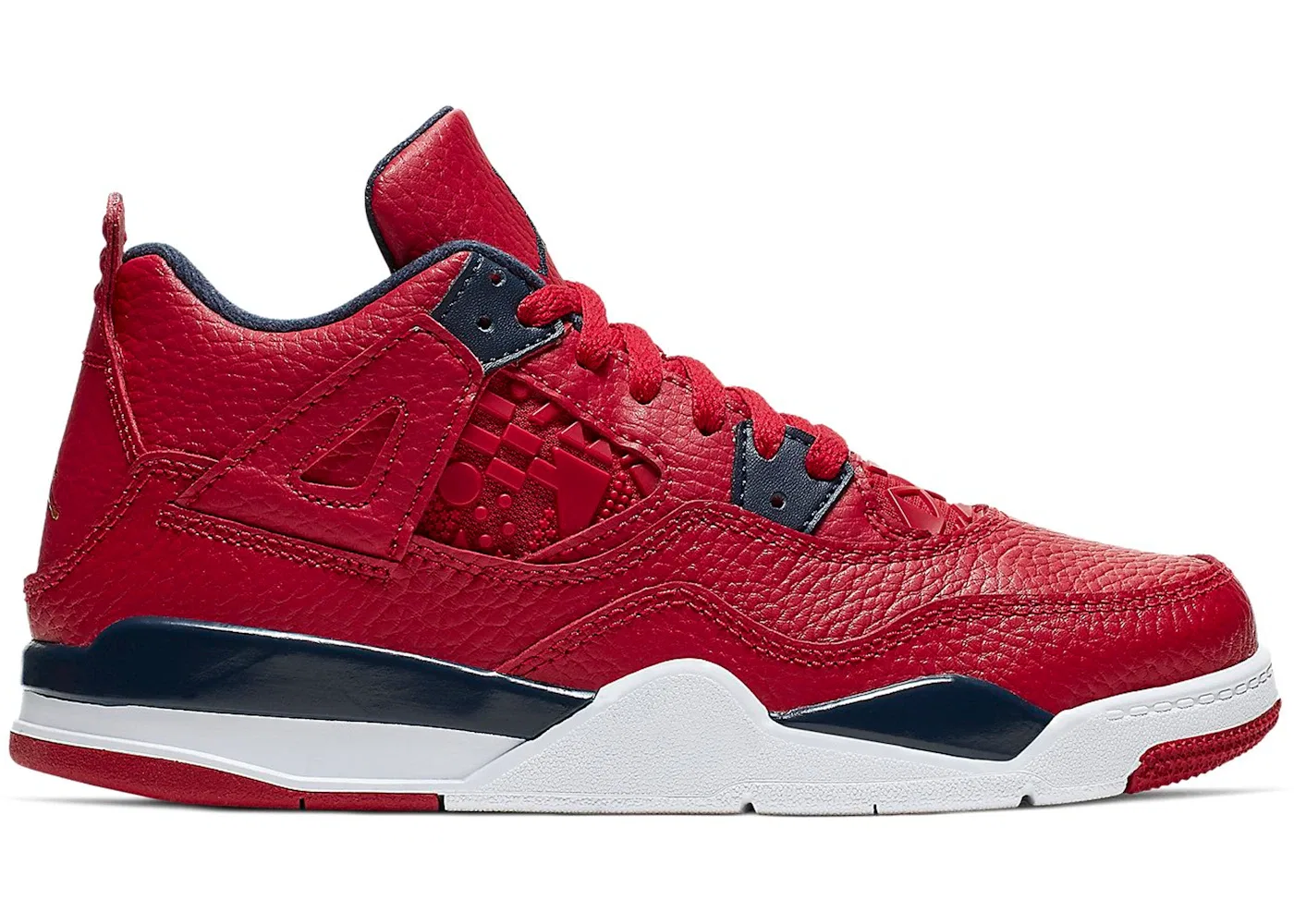 Детские кроссовки Lifestyle Jordan 4 Retro Jordan, Gym Red/Obsidian/White/Metallic Gold