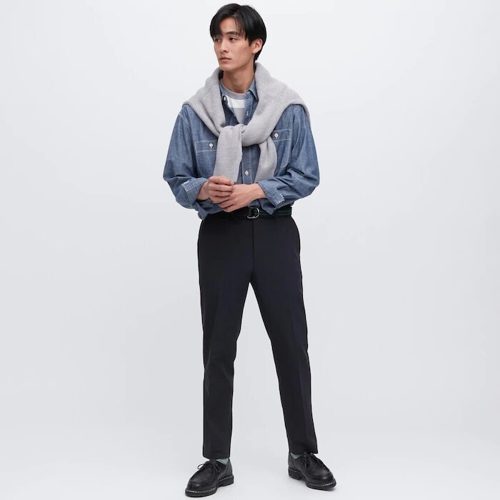

Брюки мужские Uniclo Airsense Ultra Light Wool-like Trousers, тёмно-синий