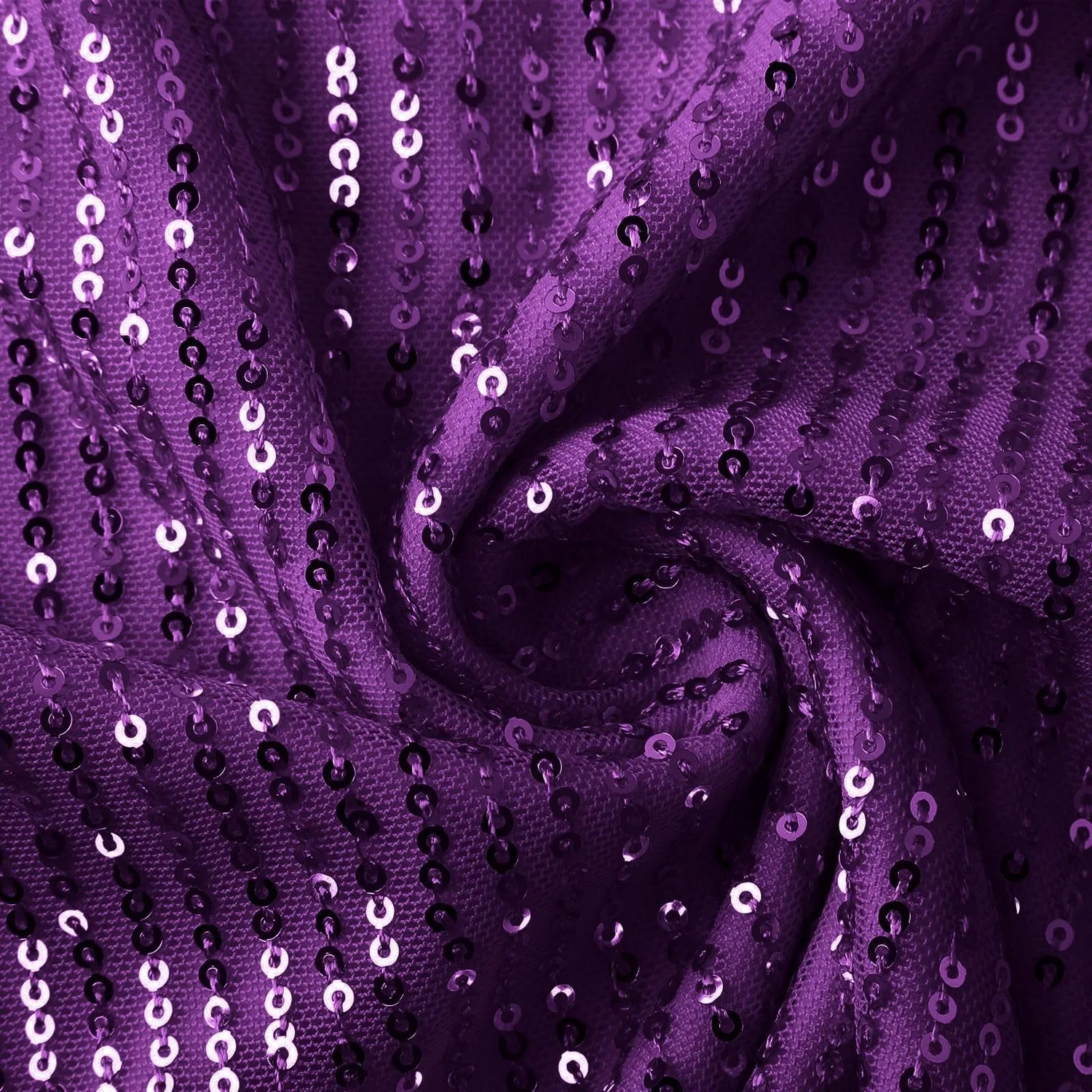 Женская блестящая блузка с длинным рукавом Sequin Tops, 1b-purple — фото 4