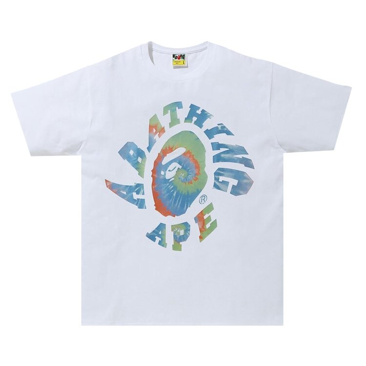 

Футболка BAPE Pigment Tie Dye Twist College Tee 'White/Sax', белый