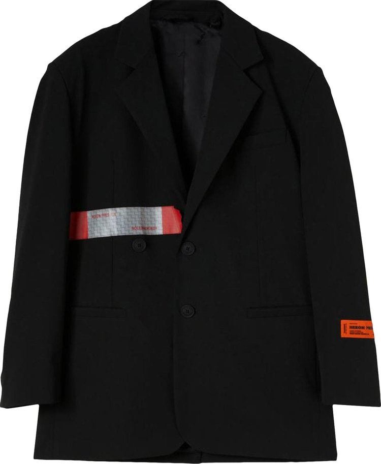 Блейзер Heron Preston Logo Tape Tailored Blazer 'Black', черный - фото