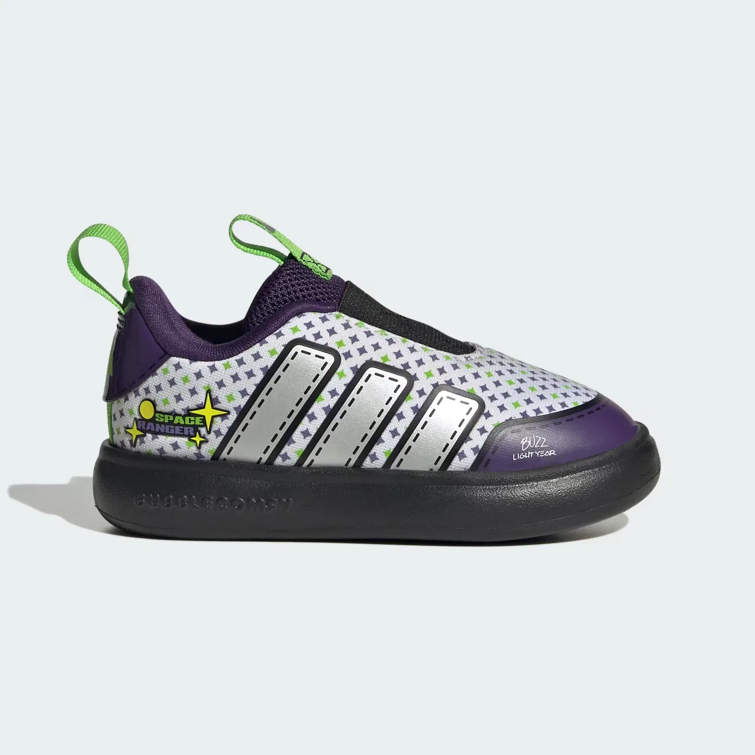 Детские кроссовки с принтом PIXAR TOY STORY BUBBLECOMIC Adidas Sportswear, белый/серебристый/черный