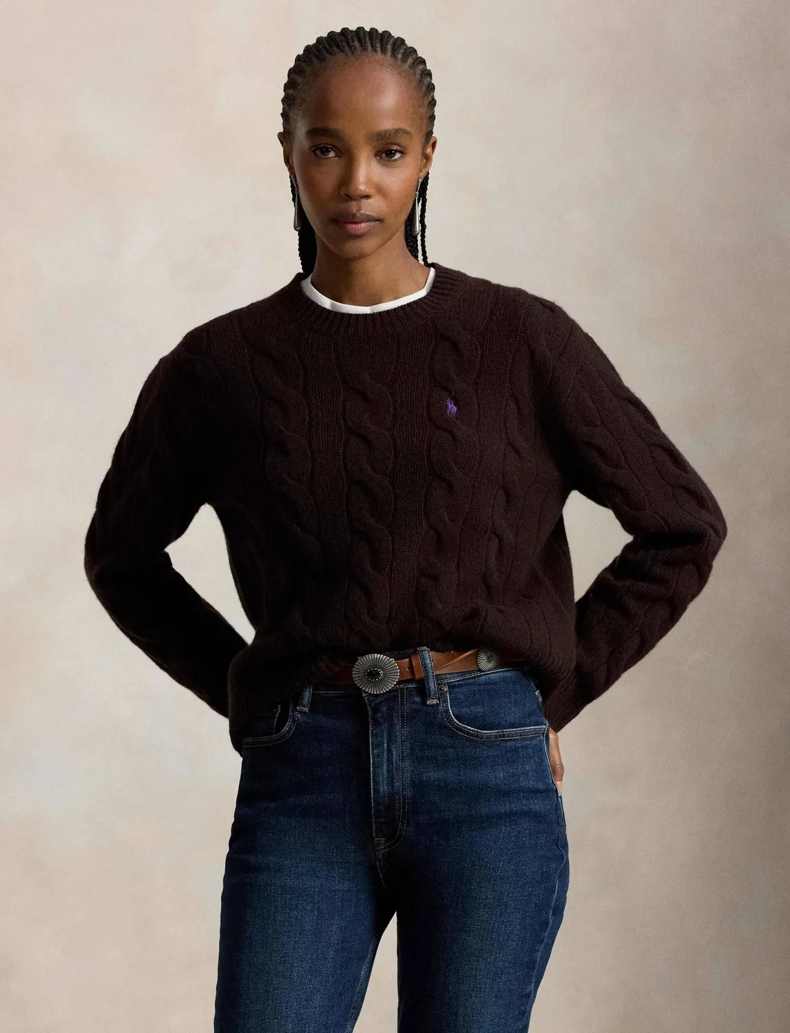 Свитер из шерсти с кашемиром Polo Ralph Lauren, Marrone
