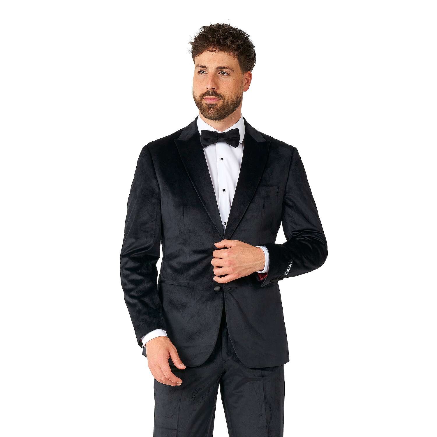 

Мужской костюм приталенного кроя OppoSuits, черный