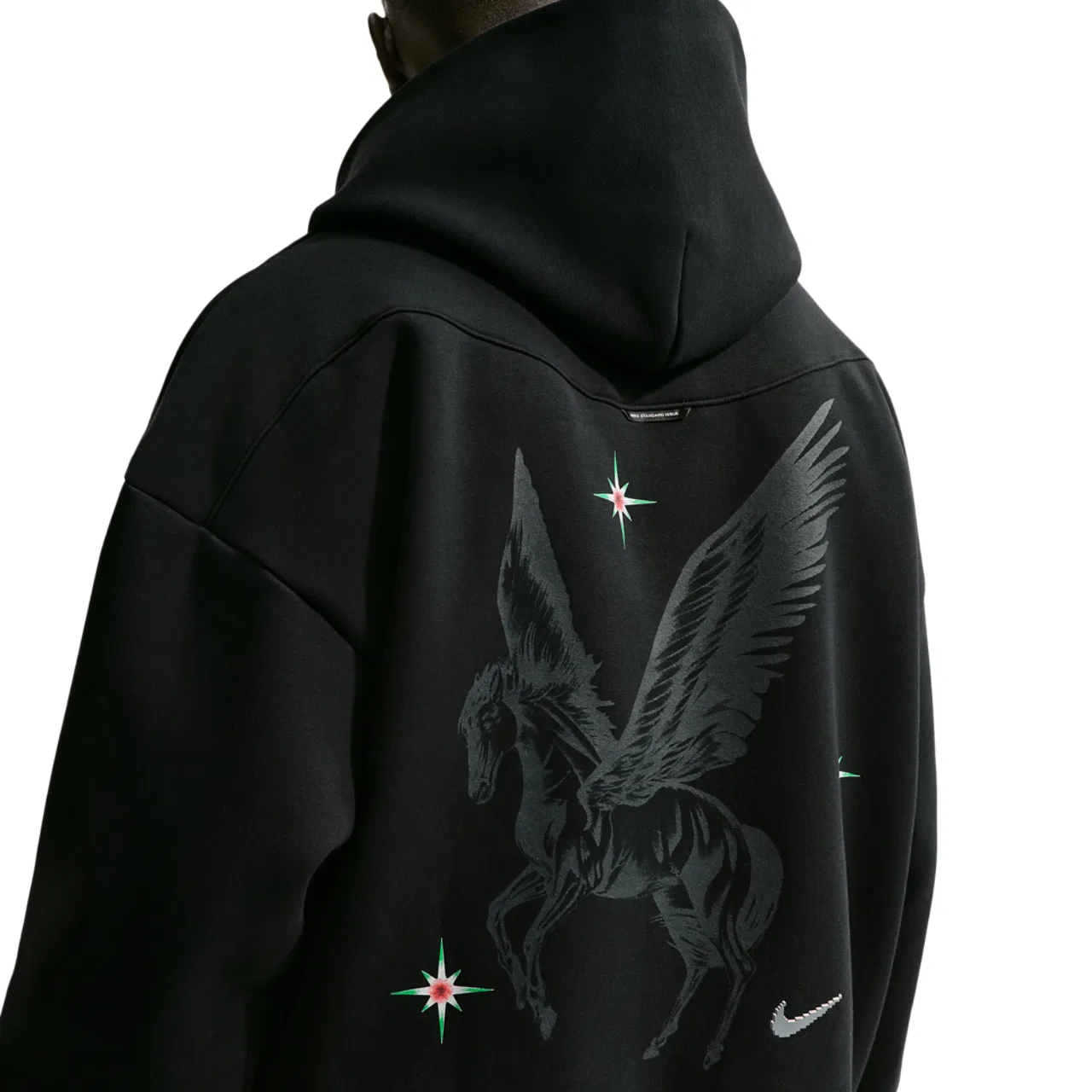 Мужская толстовка Flan Standard Issue Brush Nike, цвет Black/Smoke Grey — фото 2