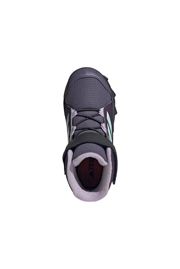 Детские ботинки для девочек на шнуровке Terrex Snow CW K Adidas, Navy Blue — фото 2