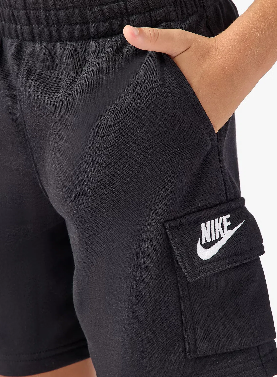 Шорты карго для детей с логотипом Nike, черный — фото 4