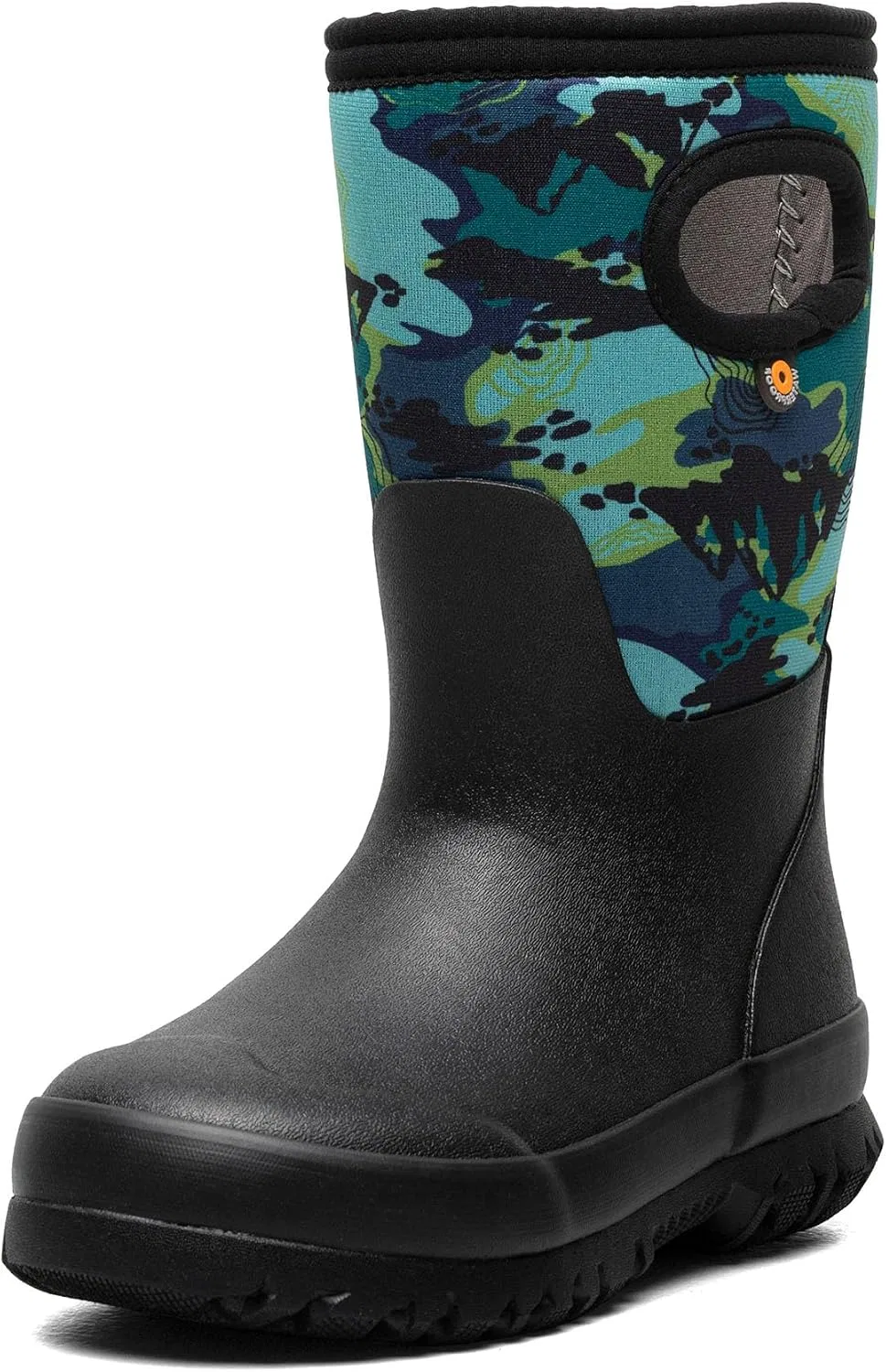 Детские дождевые сапоги для мальчиков утепленные BOGS Grasp, Topo Camo Black Multi