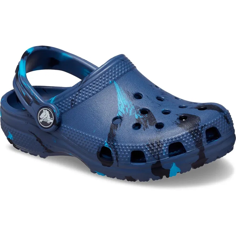 Детские клоги для девочек Classic Marbled Crocs, Blue
