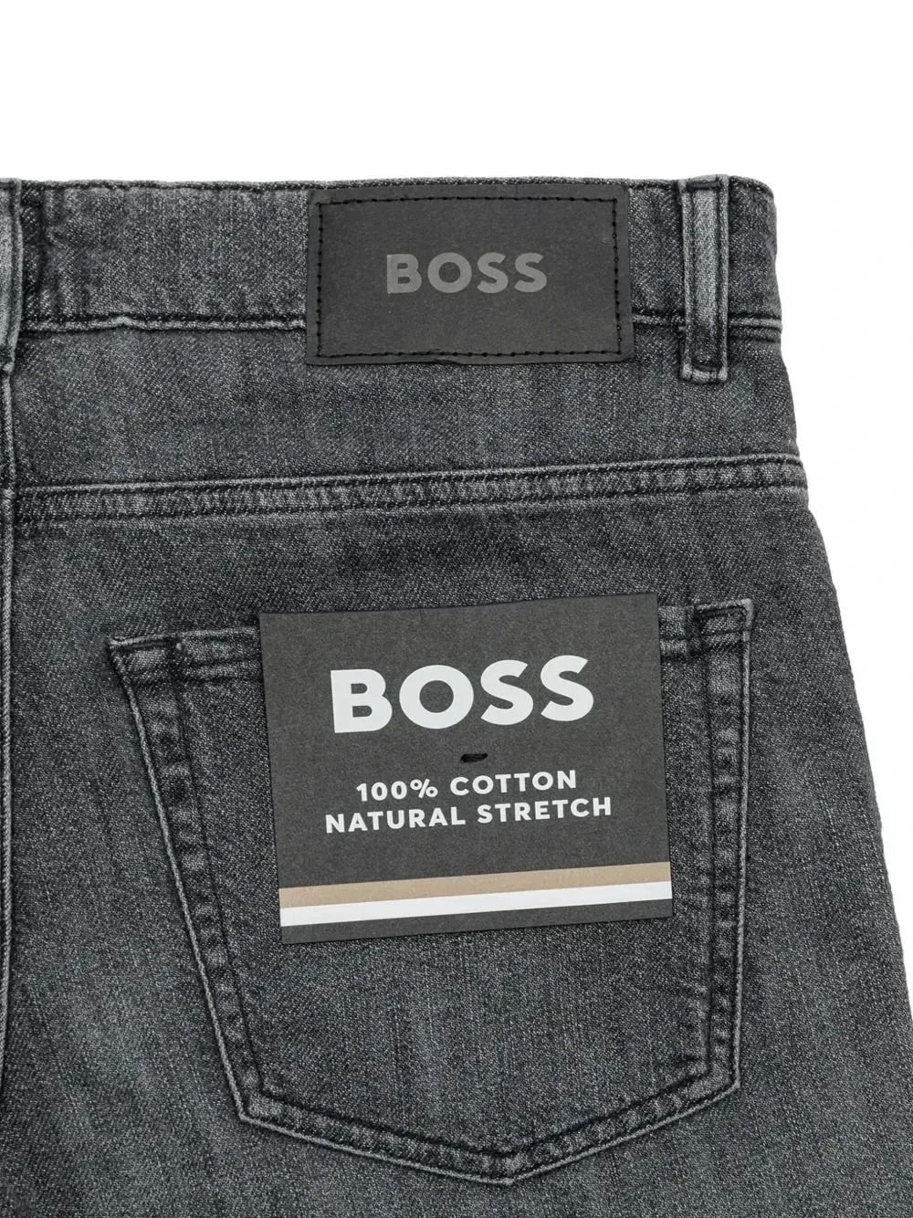 Джинсы с эффектом выцветания BOSS, серый — фото 2
