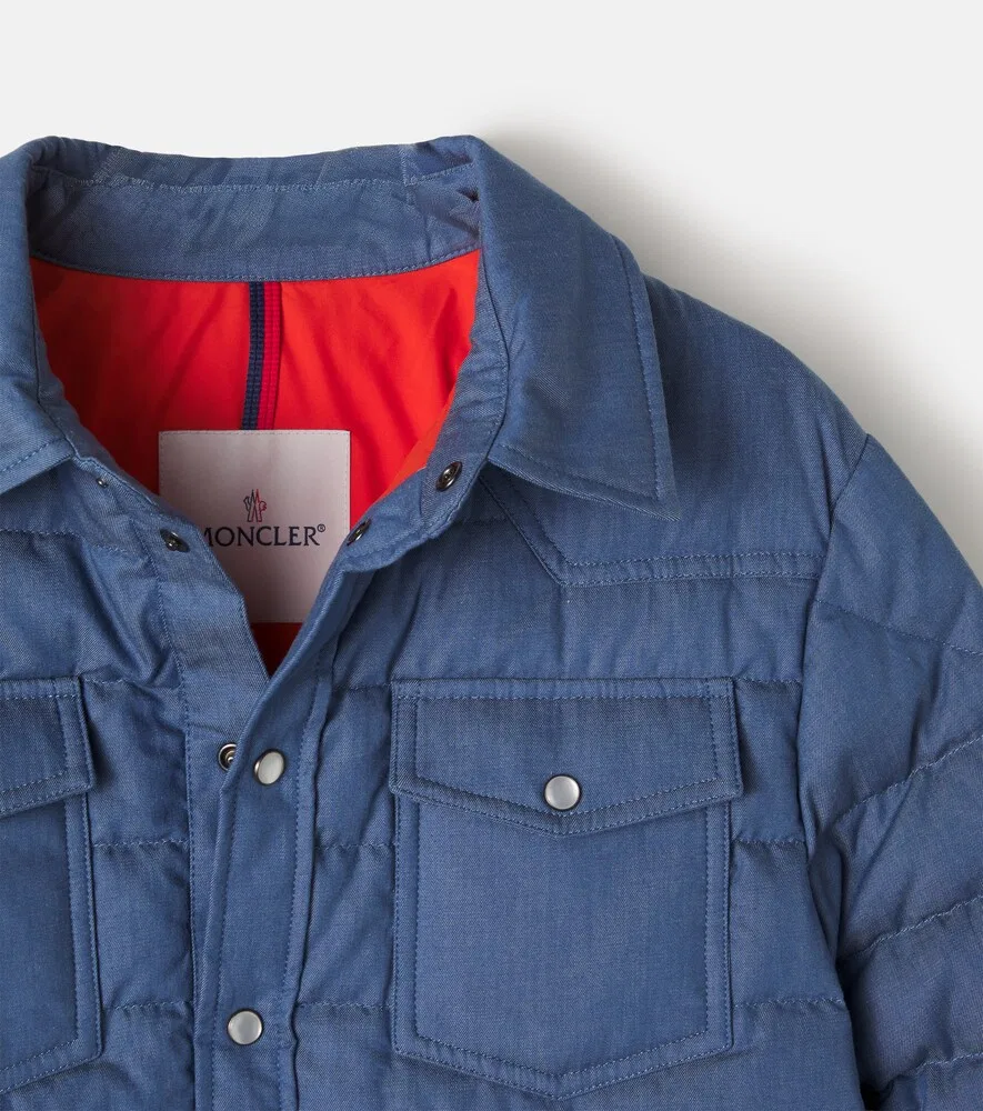 Хлопковая куртка Тириол Moncler Enfant, синий — фото 3