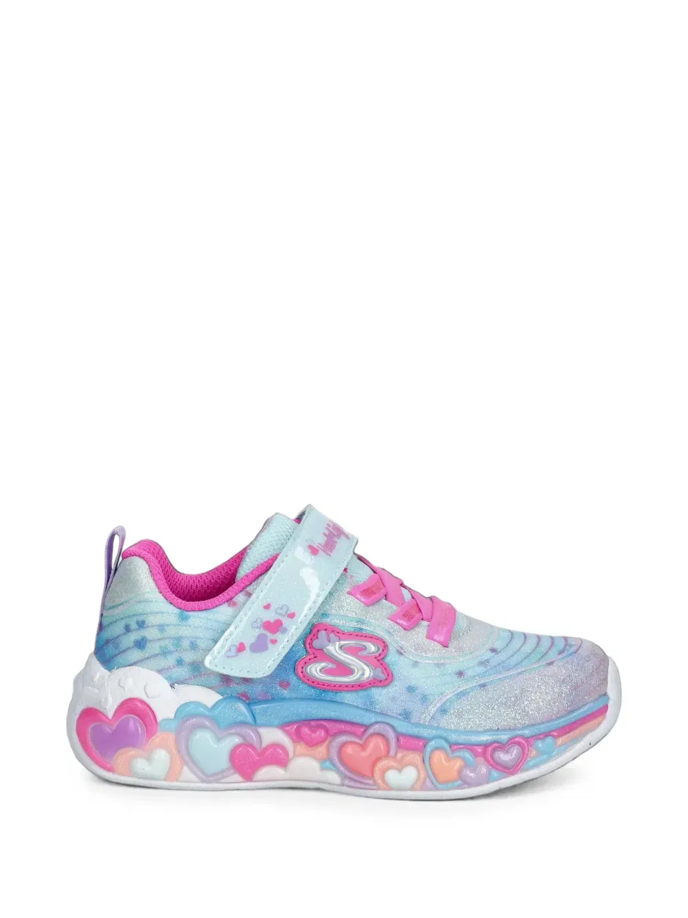 Кроссовки для девочки Eternal Heart Lights Skechers, голубой — фото 2