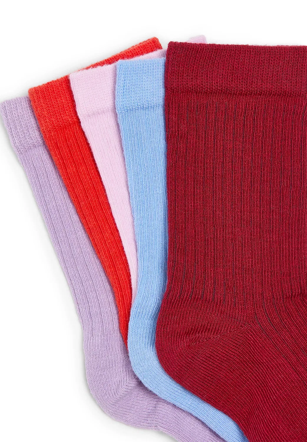 Вязаные носки в рубчик, 5 пар, унисекс - носки Arket, Multicolour — фото 2