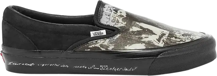 

Кеды Vans Raised By Wolves x OG Classic Slip-On LX Black Wall, черный