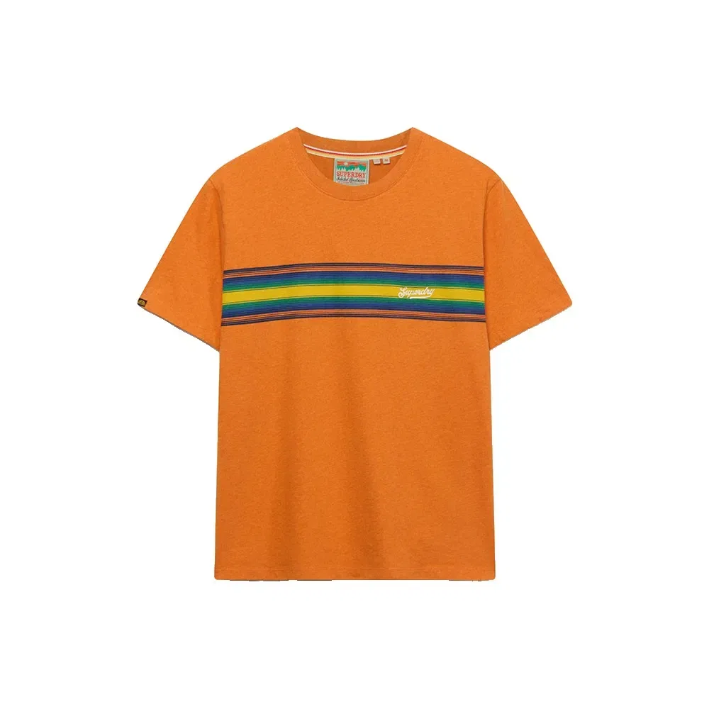 Мужская футболка с коротким рукавом Outdoor Stripe Logo Relaxed Superdry, Orange — фото 3