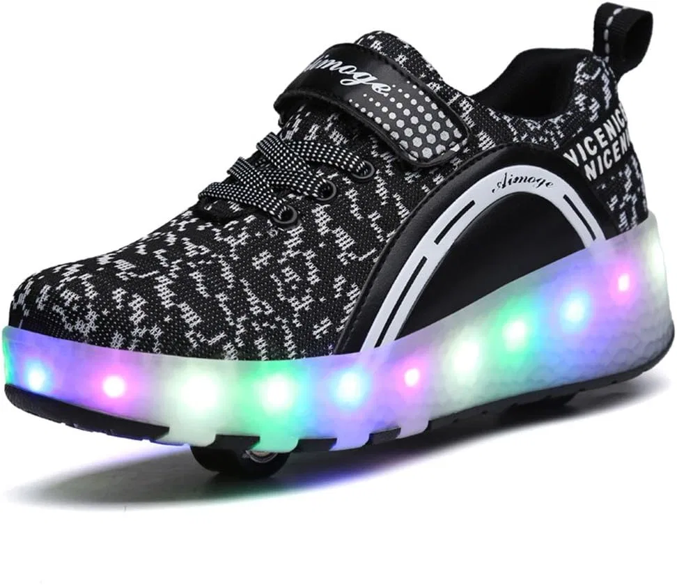 Детские кроссовки со светодиодной подсветкой DHX, Black — фото 2