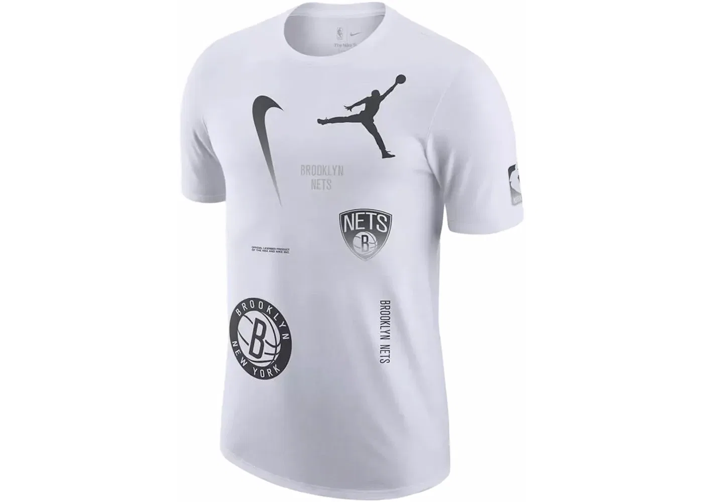 Мужская футболка с принтом Jordan NBA Brooklyn Nets Courtside Statement Edition Max 90 Jordan, White