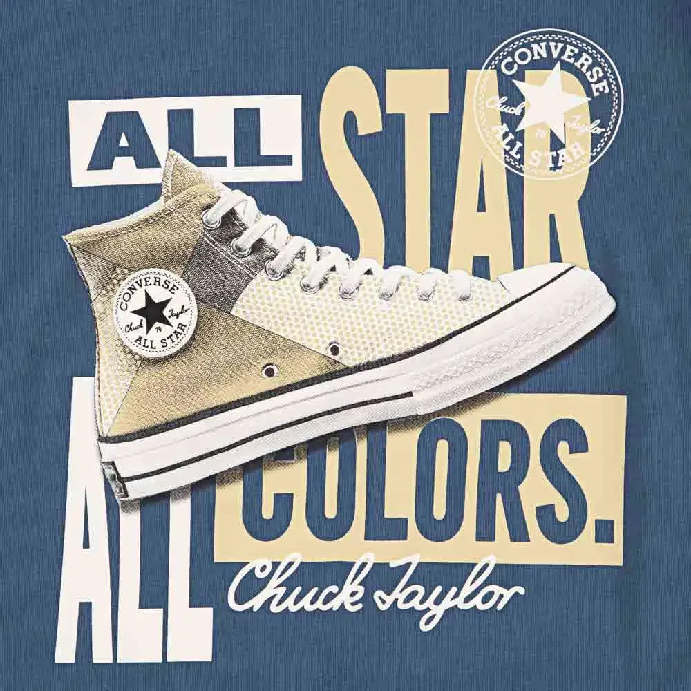 Детская футболка с принтом Patchwork Converse kids, Blue — фото 3