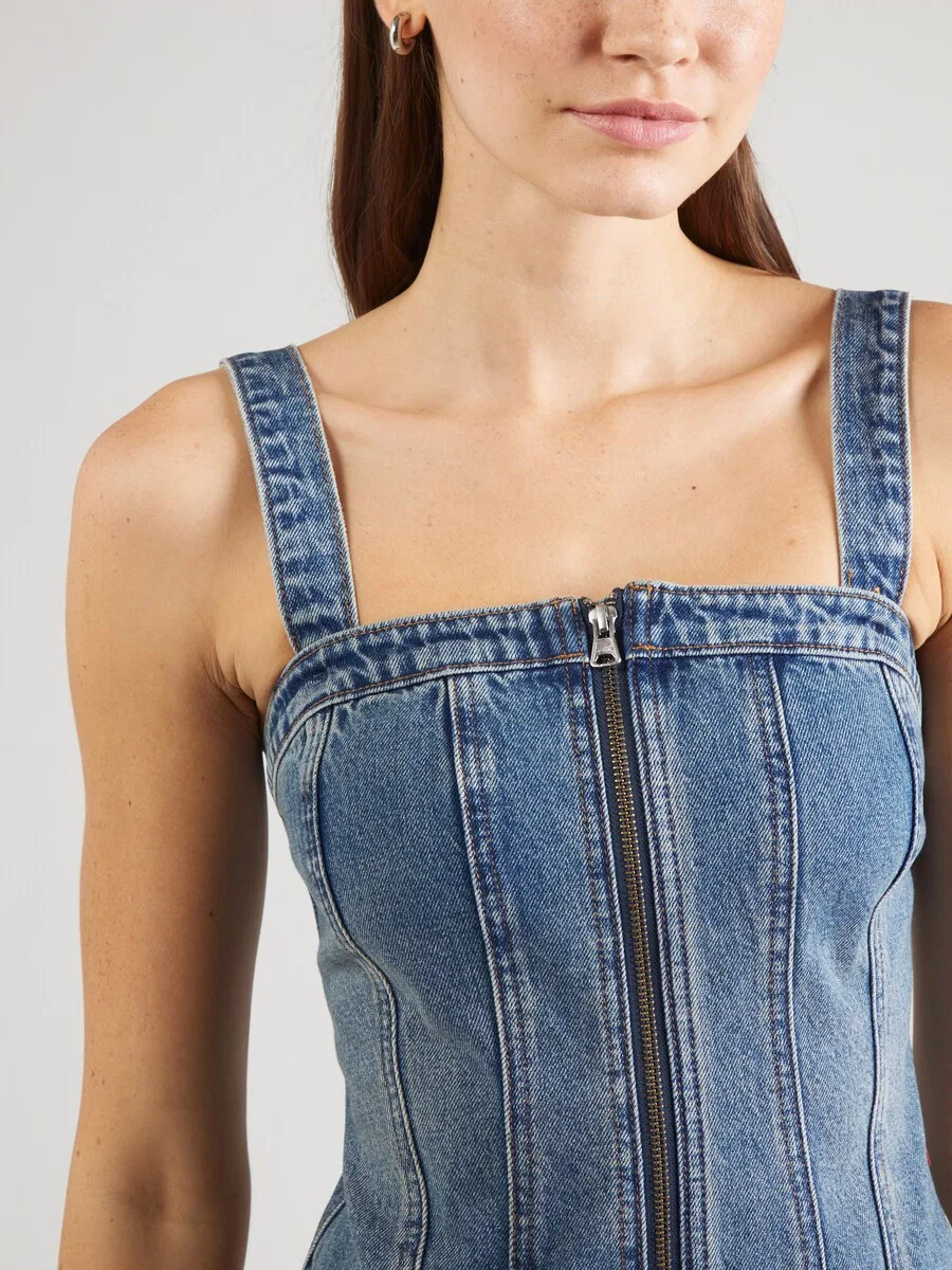 Топ LEVI'S «Sculpted Bustier» из синей джинсовой ткани — фото 2