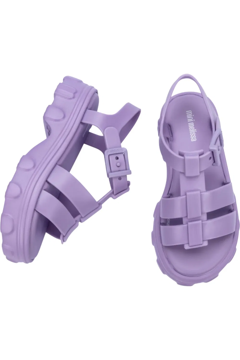 Детские сандалии платформа Mini Melissa, Lilac — фото 3