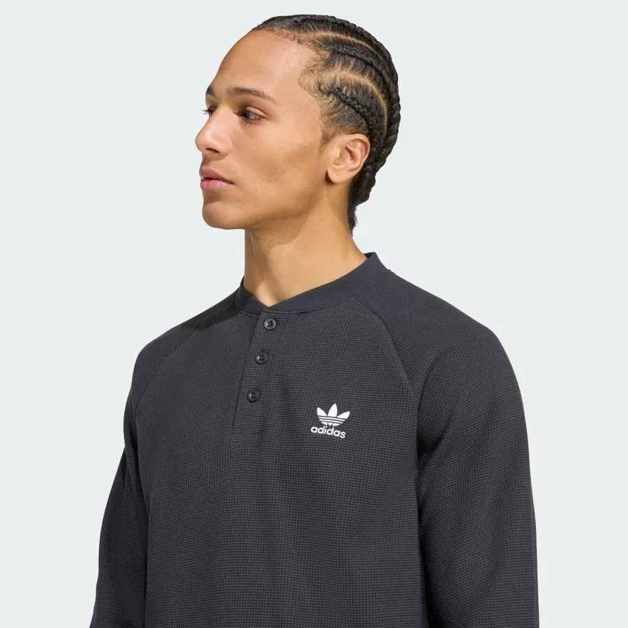 Футболка свободного кроя с принтом Trefoil Essentials Tee adidas, Черный — фото 4