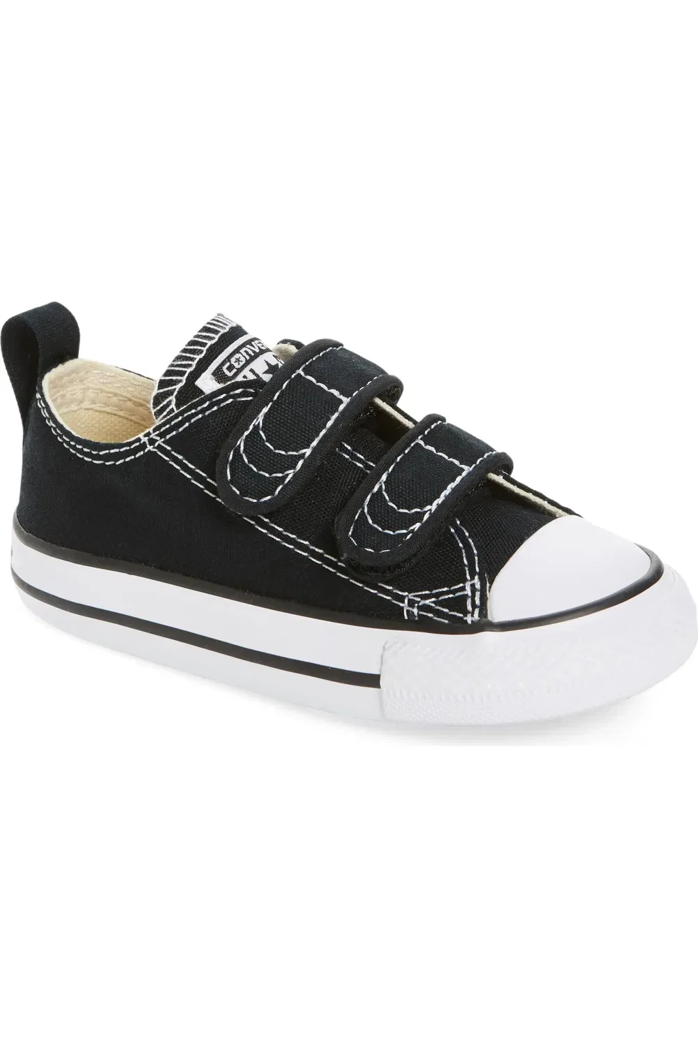 Кеды детские на двух липучках Chuck Taylor Double Strap Converse, черный