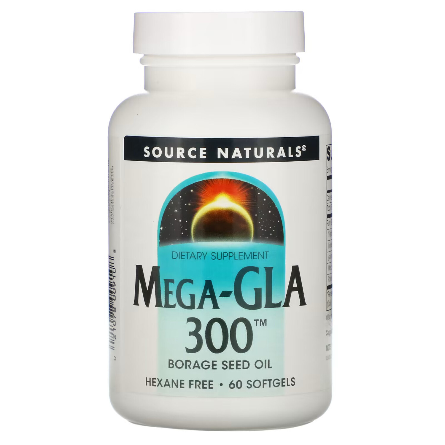 

Source Naturals, Мега-GLA 300, 60 мягких капсул