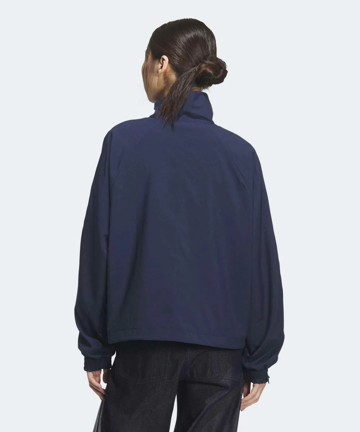 Женская куртка оверсайз с молнией и тремя полосками Adidas Originals, Blue — фото 2