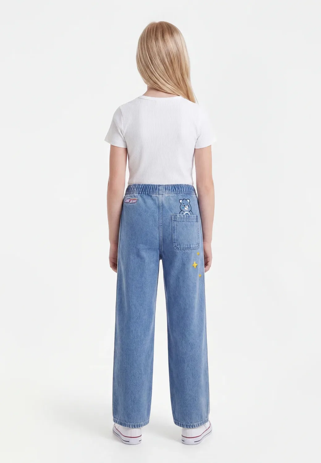 Брюки Care Bears - джинсы свободного кроя Adidas Originals, Light Denim — фото 2