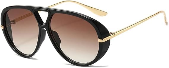 

Солнцезащитные очки для мужчин и женщин - защита UV400 - увеличенный размер с двойной перемычкой, конфетный цвет, для занятий спортом на открытом воздухе и вождения QWBSER, 1